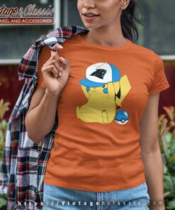 Pikachu Carolina Panthers Fans Nfl Women TShirt