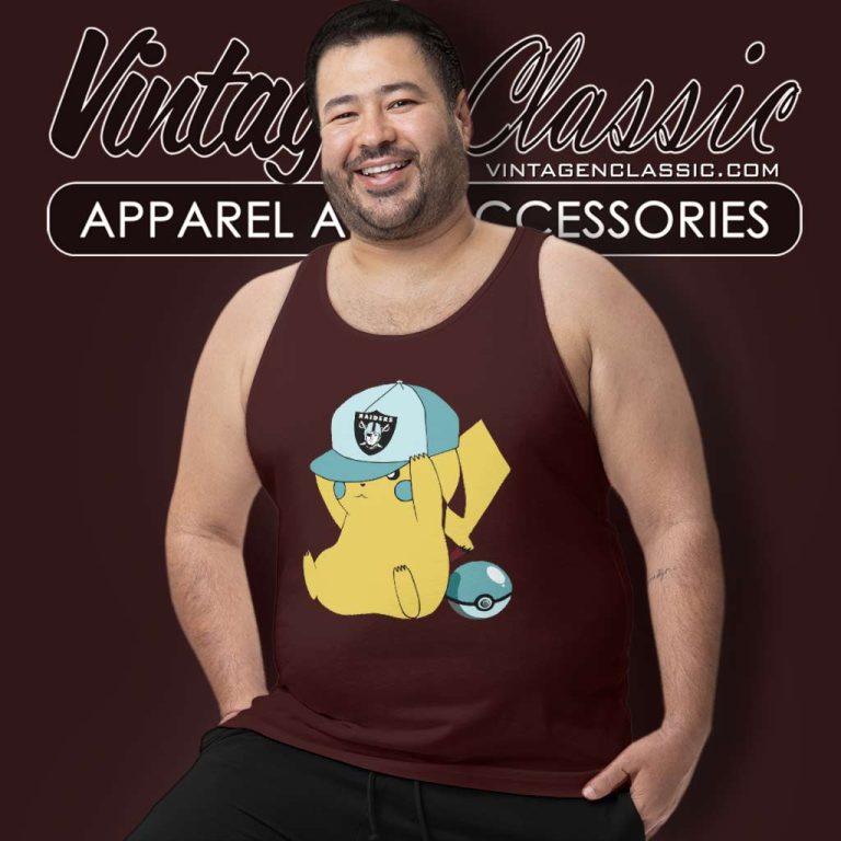 Pikachu Fan Las Vegas Raiders Tank Top Racerback Pikachu Fan Las Vegas Raiders Tank Top Racerback