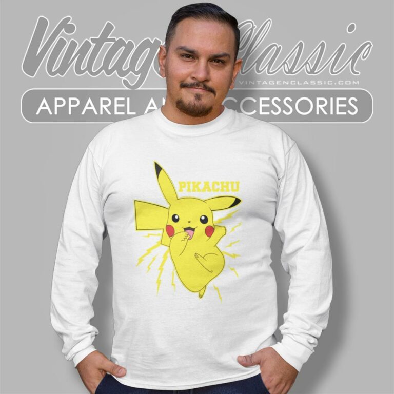 Pikachu Lightning Bolt Long Sleeve Tee Pikachu Lightning Bolt Long Sleeve Tee