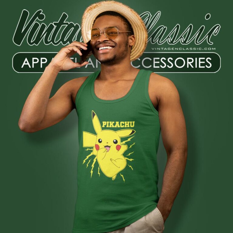 Pikachu Lightning Bolt Tank Top Racerback Pikachu Lightning Bolt Tank Top Racerback