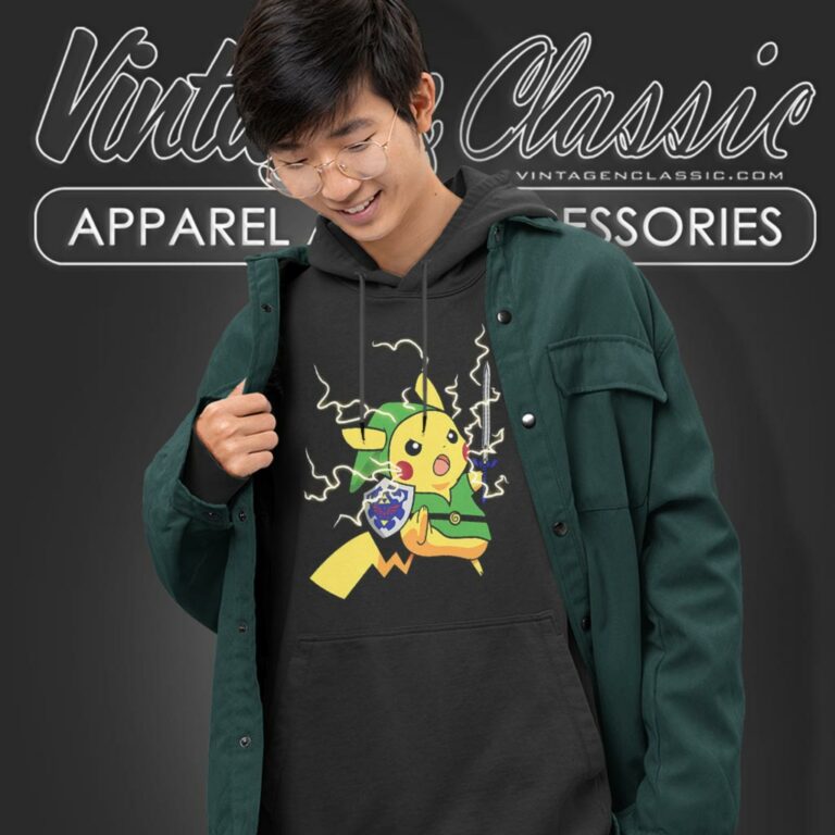 Pikachu Link Zelda Cosplay Hoodie Pikachu Link Zelda Cosplay Hoodie