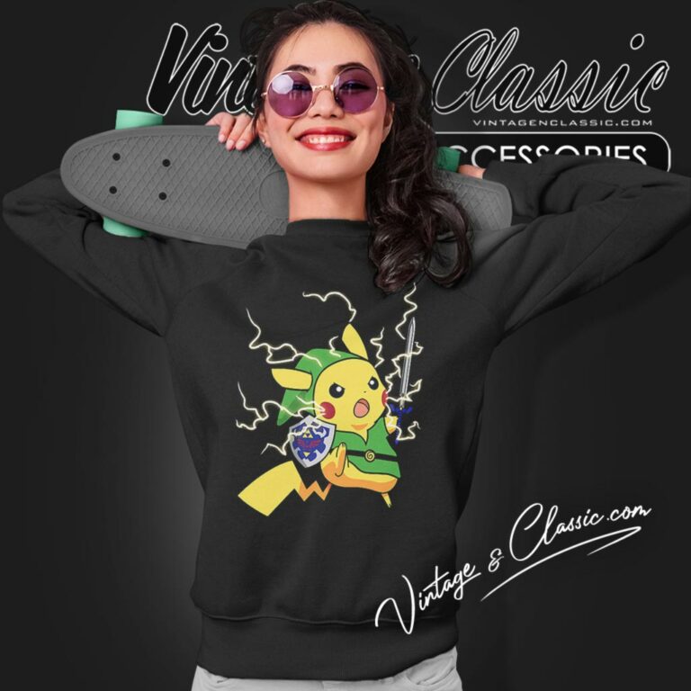 Pikachu Link Zelda Cosplay Sweatshirt Pikachu Link Zelda Cosplay Sweatshirt