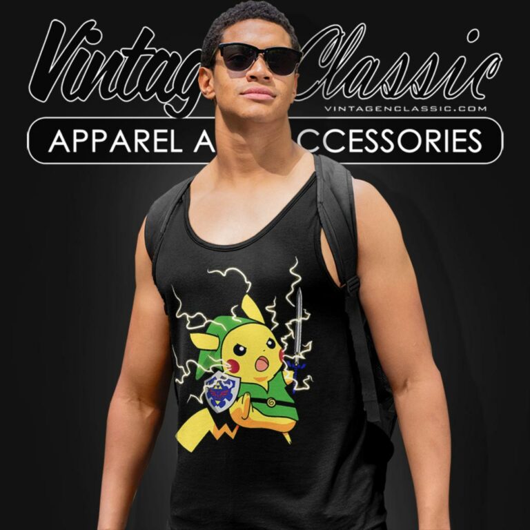 Pikachu Link Zelda Cosplay Tank Top Racerback Pikachu Link Zelda Cosplay Tank Top Racerback