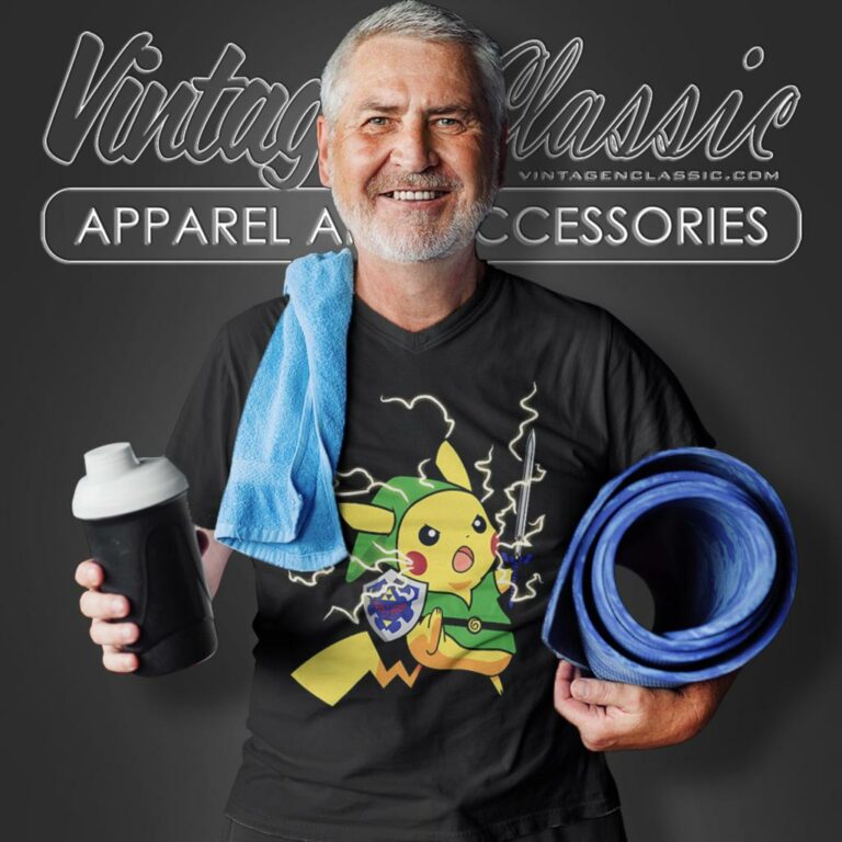 Pikachu Link Zelda Cosplay V Neck TShirt Pikachu Link Zelda Cosplay V Neck TShirt