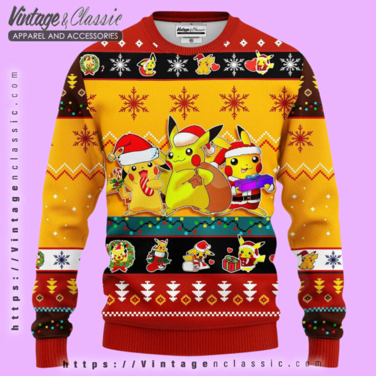 Pikachu Pocket Monster Ugly Christmas Sweater Ugly Christmas Sweater Pikachu Pocket Monster Ugly Christmas Sweater Ugly Christmas Sweater