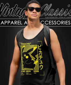Pikachu Profile Gold Card Tank Top Racerback