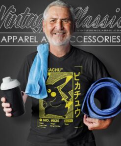 Pikachu Profile Gold Card V Neck TShirt