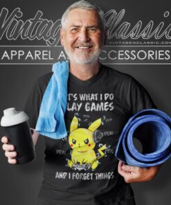 Pikachu Shirt Thats What I Do I Play Games And I Forget Things V Neck TShirt