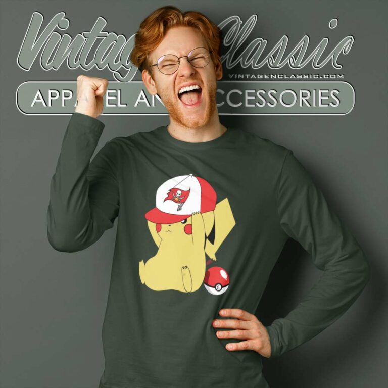 Pikachu Tampa Bay Buccaneers Long Sleeve Tee Pikachu Tampa Bay Buccaneers Long Sleeve Tee