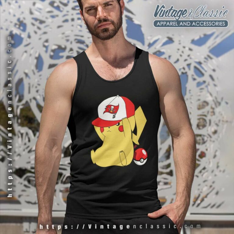 Pikachu Tampa Bay Buccaneers Tank Top Racerback Pikachu Tampa Bay Buccaneers Tank Top Racerback