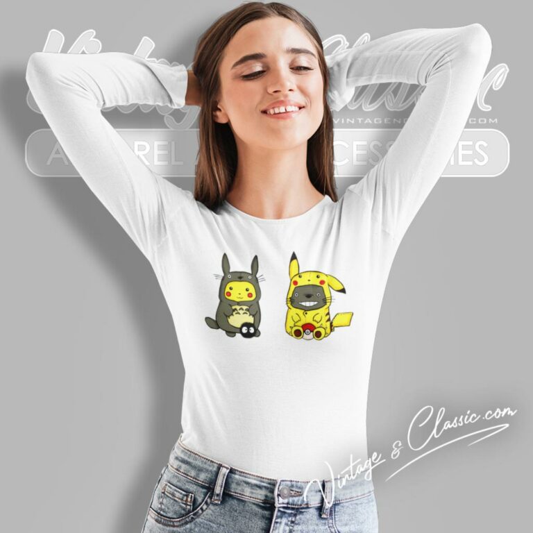 Pikachu Totoro Long Sleeve Tee Pikachu Totoro Long Sleeve Tee