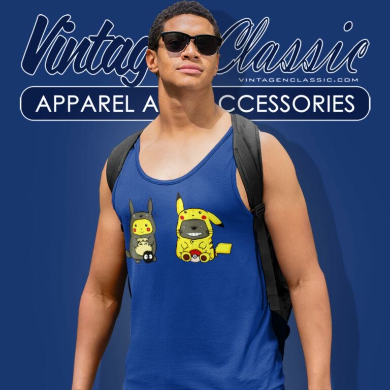 Pikachu Totoro Tank Top Racerback Pikachu Totoro Tank Top Racerback