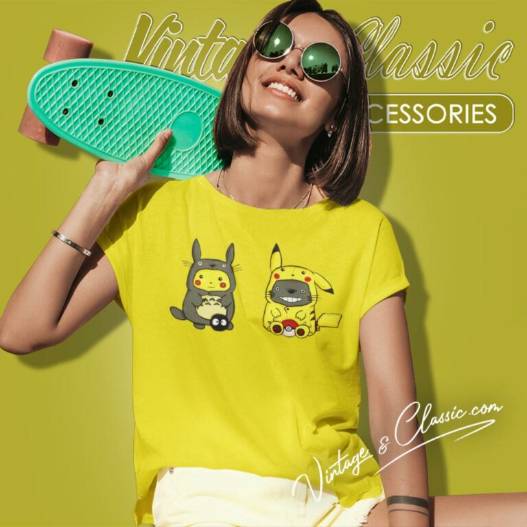 Pikachu Totoro Women T Shirt Pikachu Totoro Women T Shirt