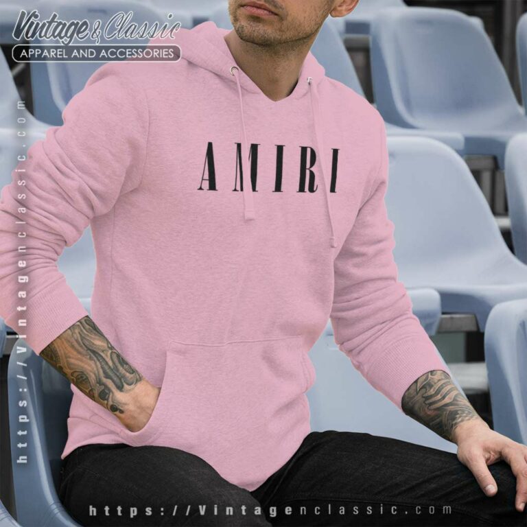 Pink Amiri Big Logo Hoodie Pink Amiri Big Logo Hoodie