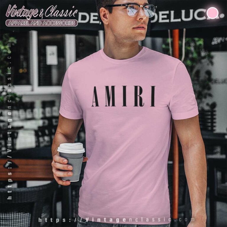 Pink Amiri Big Logo T Shirt Pink Amiri Big Logo T Shirt