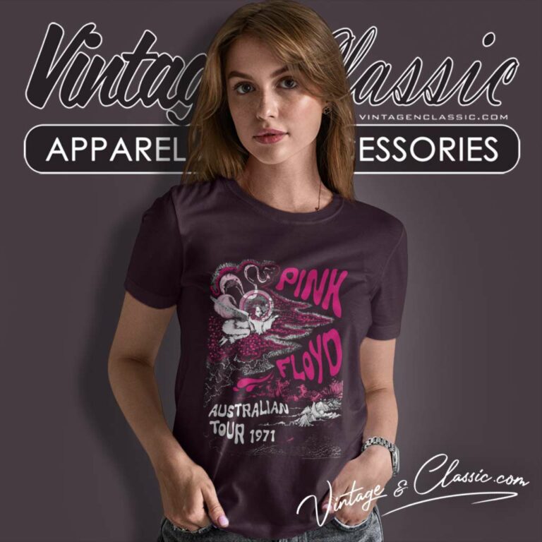 Pink Floyd Australian Tour 1971 Women TShirt Pink Floyd Australian Tour 1971 Women TShirt