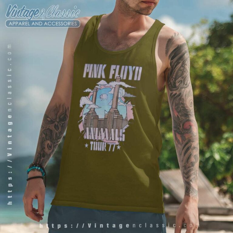 Pink Floyd Factory Animals Tour Tank Top Racerback Pink Floyd Factory Animals Tour Tank Top Racerback
