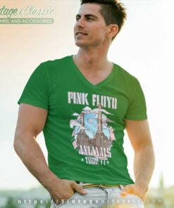 Pink Floyd Factory Animals Tour V Neck TShirt