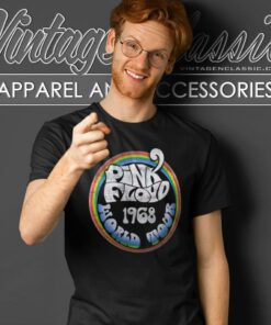 Pink Floyd Shirt Rainbow Ombre 1968 World Tour Design Distressed 4 Pink Floyd Shirt Rainbow Ombre 1968 World Tour Design Distressed T Shirt 1