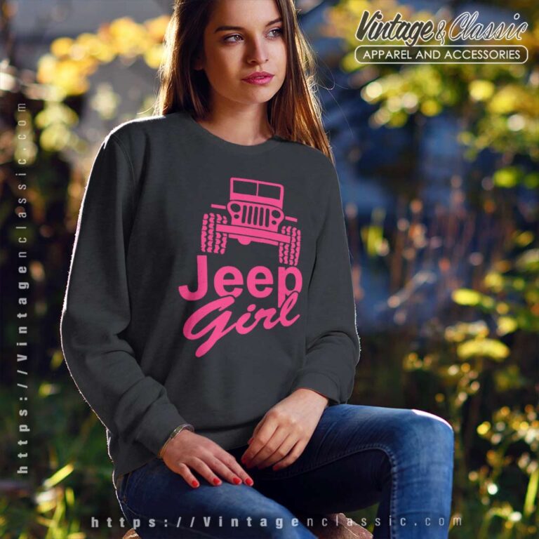 Pink Jeep Girl Sweatshirt Pink Jeep Girl Sweatshirt