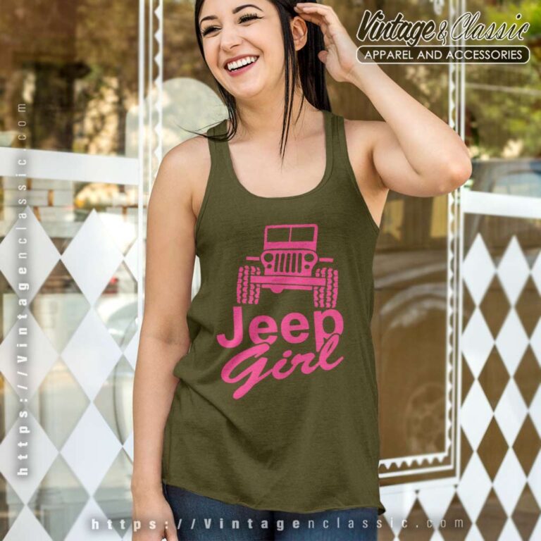 Pink Jeep Girl Tank Top Racerback Pink Jeep Girl Tank Top Racerback