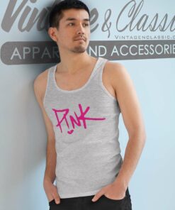 Pink Logo Shirt 5 Pink Logo Tank Top Racerback