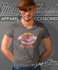 Pink Panther Dickies Logo Collaboration V Neck TShirt