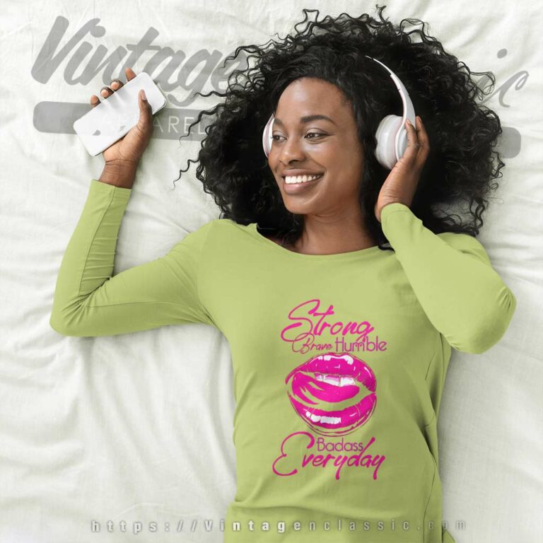 Pink Shirt Be Badass Everyday Long Sleeve Tee Pink Shirt Be Badass Everyday Long Sleeve Tee