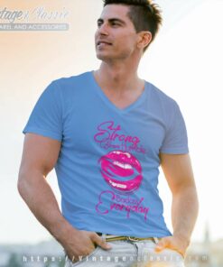 Pink Shirt Be Badass Everyday V Neck TShirt