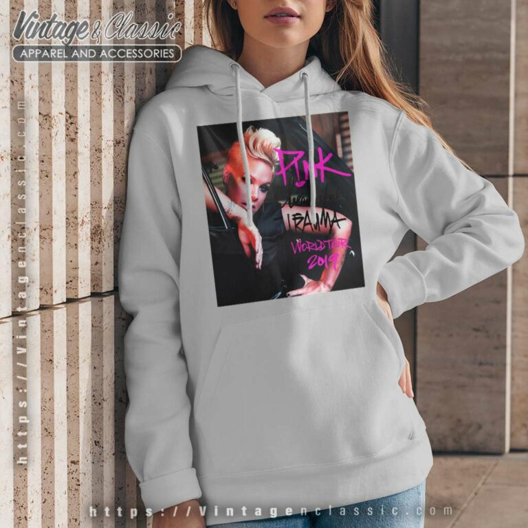 Pink Shirt Beautiful Trauma World Tour Poster Hoodie Pink Shirt Beautiful Trauma World Tour Poster Hoodie