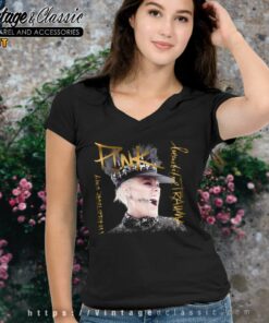Pink Shirt Beautiful Trauma World Tour V Neck TShirt