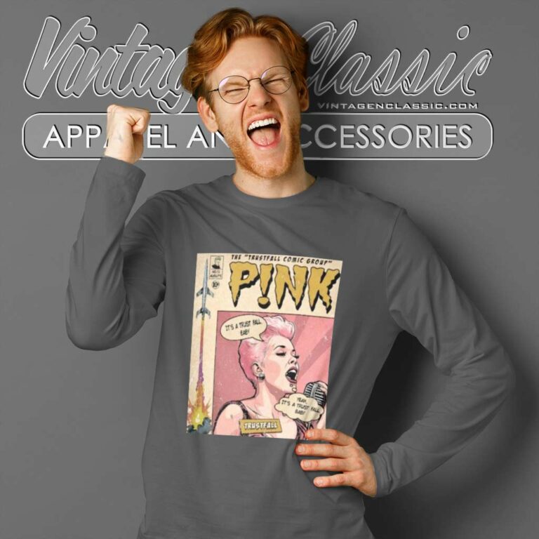 Pink Shirt Comic Group Version Long Sleeve Tee Pink Shirt Comic Group Version Long Sleeve Tee