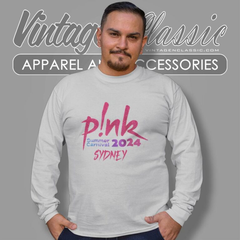 Pink Shirt Concert Summer Carnival 2024 Australia Long Sleeve Tee Pink Shirt Concert Summer Carnival 2024 Australia Long Sleeve Tee