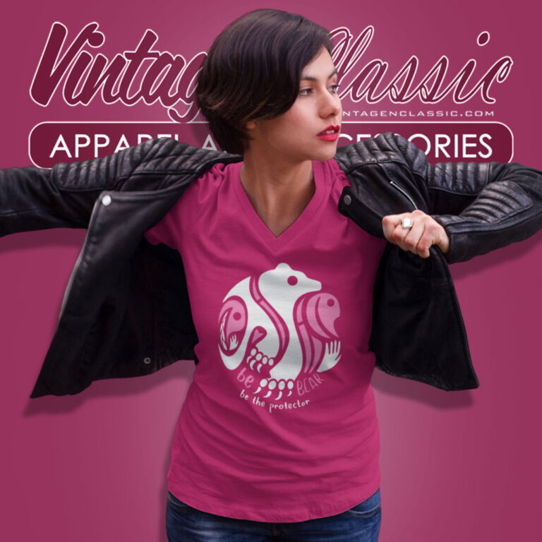 Pink Shirt Day Be The Bear Be The Protector V Neck TShirt 1 Pink Shirt Day Be The Bear Be The Protector V Neck TShirt 1