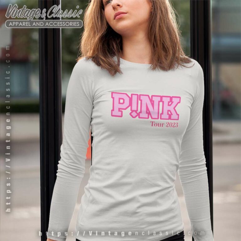Pink Shirt Logo Tour 2023 Long Sleeve Tee Pink Shirt Logo Tour 2023 Long Sleeve Tee