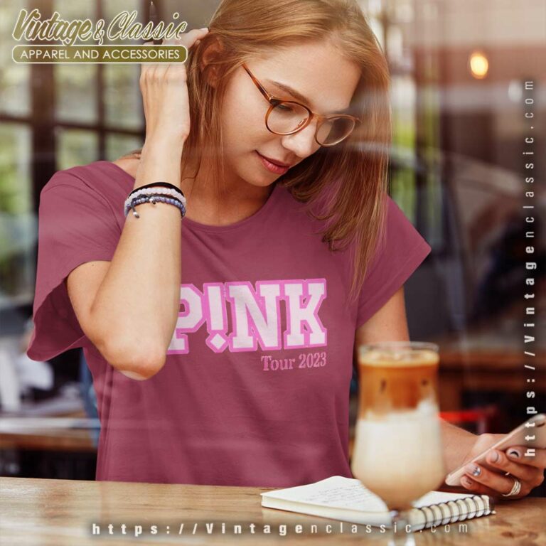 Pink Shirt Logo Tour 2023 Women TShirt Pink Shirt Logo Tour 2023 Women TShirt