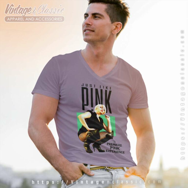 Pink Shirt Premiere And Experience V Neck TShirt Pink Shirt Premiere And Experience V Neck TShirt