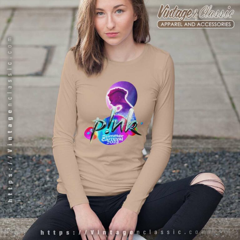 Pink Shirt Summer Carnival Tour Poster Long Sleeve Tee Pink Shirt Summer Carnival Tour Poster Long Sleeve Tee