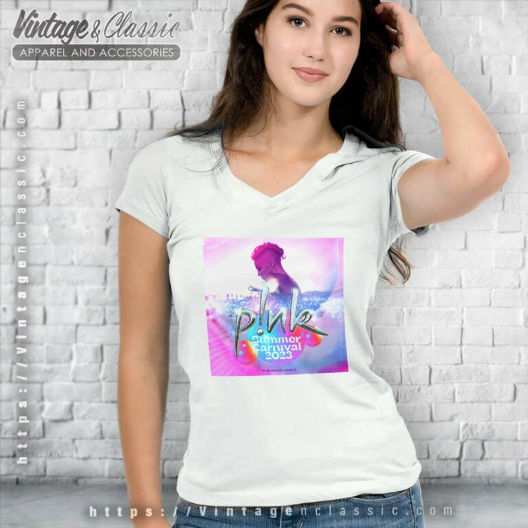 Pink Shirt Summer Carnival Tour Special Guests V Neck TShirt Pink Shirt Summer Carnival Tour Special Guests V Neck TShirt