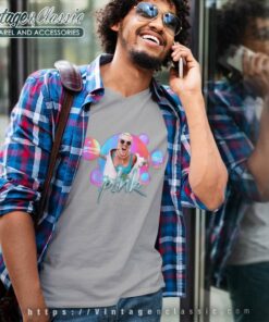 Pink Shirt Summer Carnival Tour Ticket Version V Neck TShirt