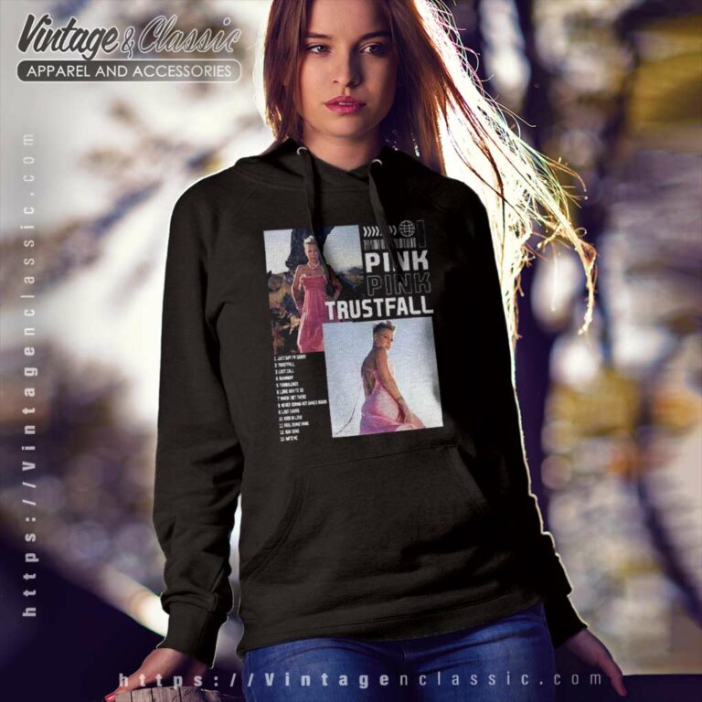 Pink Shirt Trustfall Tour Digital Ticket Hoodie Pink Shirt Trustfall Tour Digital Ticket Hoodie