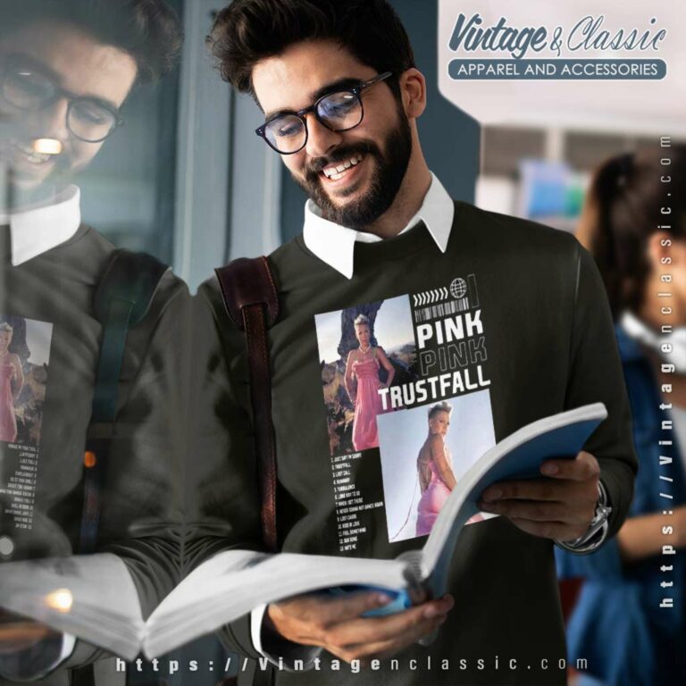 Pink Shirt Trustfall Tour Digital Ticket Sweatshirt Pink Shirt Trustfall Tour Digital Ticket Sweatshirt