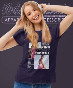Pink Shirt Trustfall Tour Digital Ticket 6 Pink Shirt Trustfall Tour Digital Ticket Women TShirt