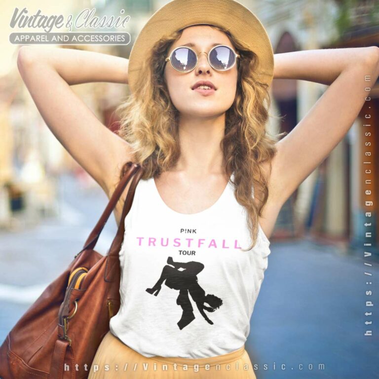 Pink Trustfall Tank Top Racerback Pink Trustfall Tank Top Racerback