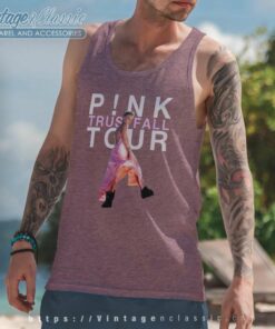 Pink Trustfall Tour Shirt 5 Pink Trustfall Tour Tank Top Racerback