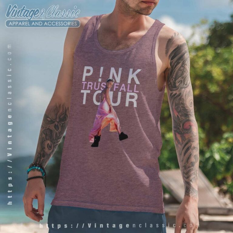 Pink Trustfall Tour Tank Top Racerback Pink Trustfall Tour Tank Top Racerback