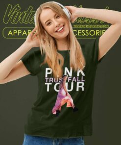 Pink Trustfall Tour Shirt 6 Pink Trustfall Tour Women TShirt