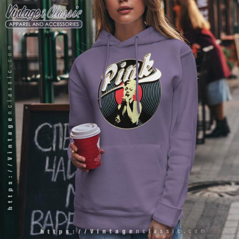 Pink Vinyl Disc Hoodie Pink Vinyl Disc Hoodie
