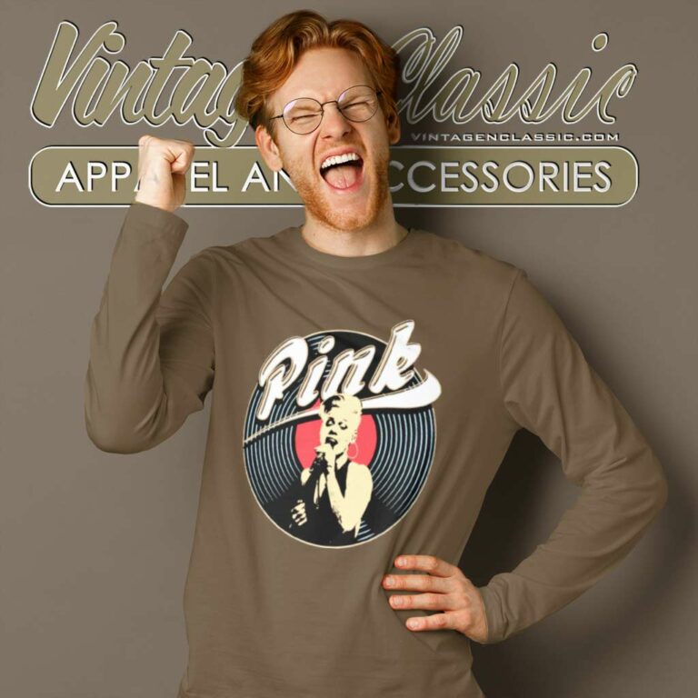 Pink Vinyl Disc Long Sleeve Tee Pink Vinyl Disc Long Sleeve Tee