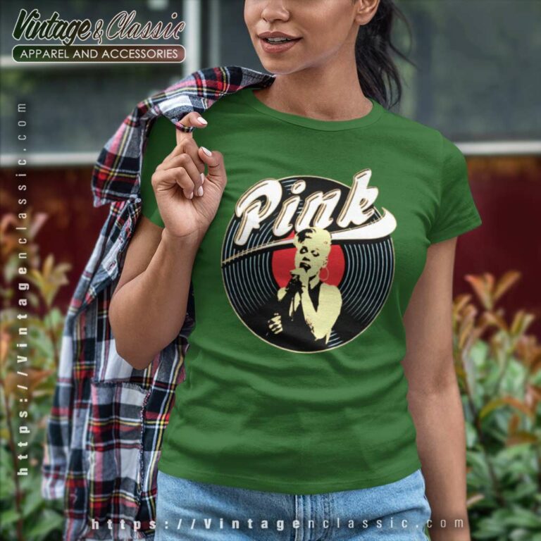 Pink Vinyl Disc Women TShirt Pink Vinyl Disc Women TShirt